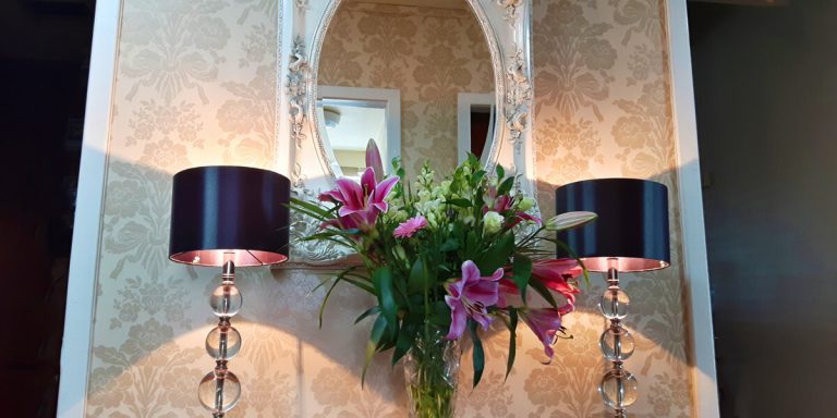 Fresh flowers in the hall