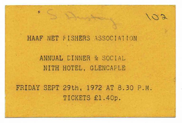 Haaf Netters Ball ticket - 1972 Haaf Netters Ball ticket - 1972